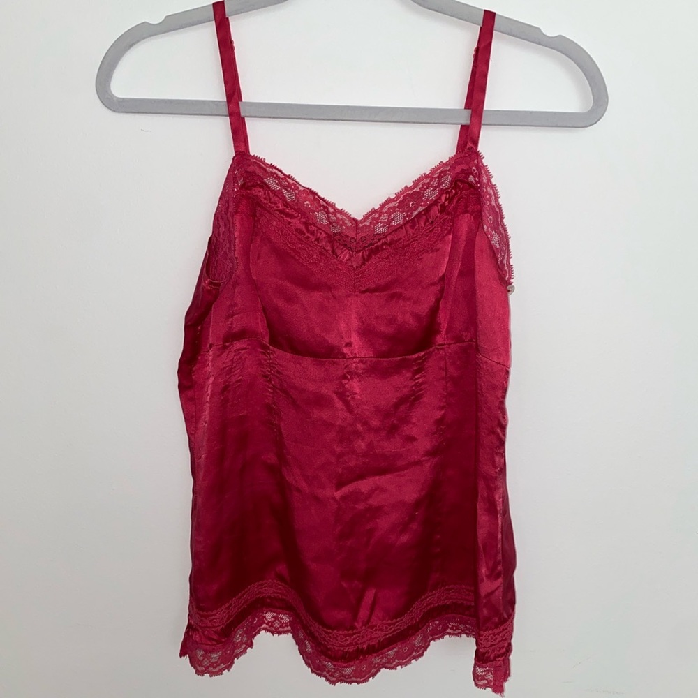 Silk lace tank top